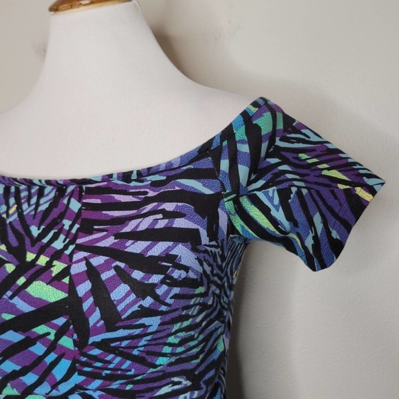 Puma Neon Safari Slim Off Shoulder‎ Dress Size Large - Picture 3 of 8